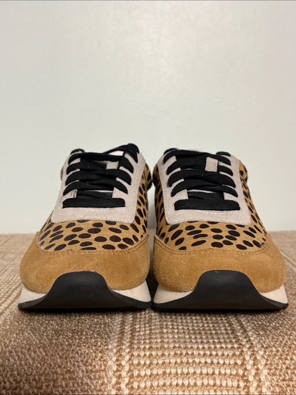 Women’s Loeffler Randall Rio Leopard Print Sneakers, Calf Hair Panels & Suede